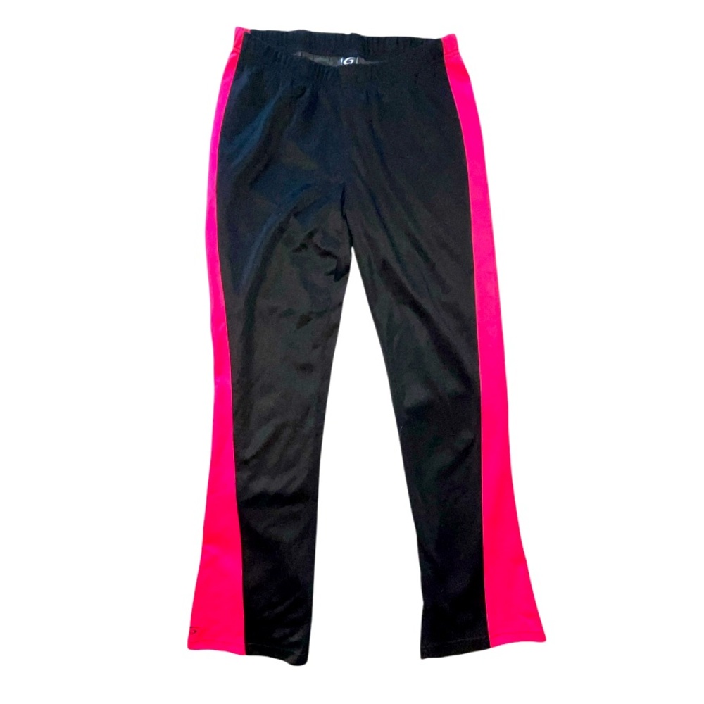 GTM Sportswear Flare Jogger Track Pants Black With Pink Size Small